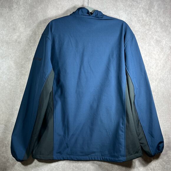 Clique Windbreaker Jacket Mens XL Blue Black Full Zip Outdoor Workwear Lined - Picture 6 of 10
